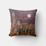 Midnight Chicago &#169; Throw Pillow at Zazzle