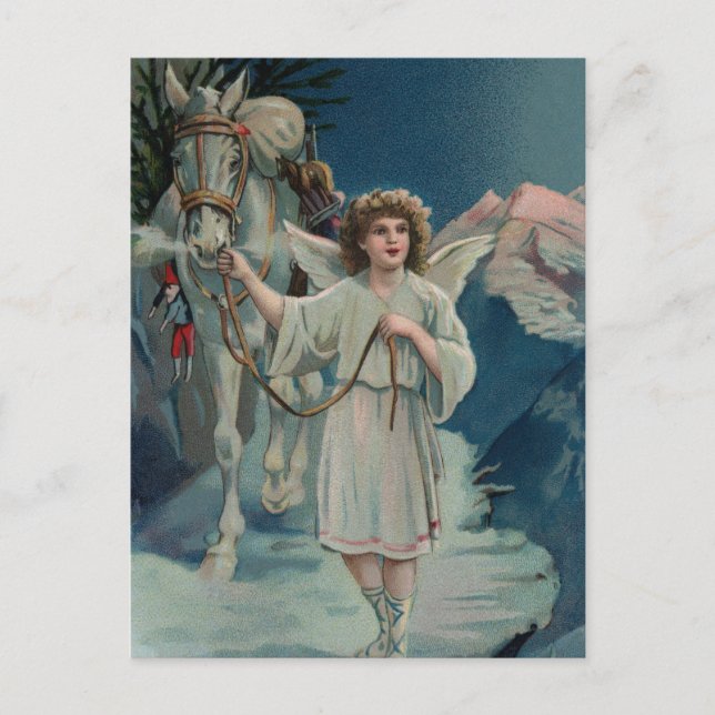 Midnight Christmas Angel Postcard (Front)