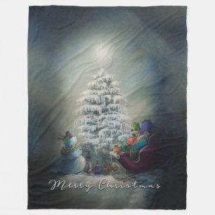 Midnight Christmas Fleece Blanket