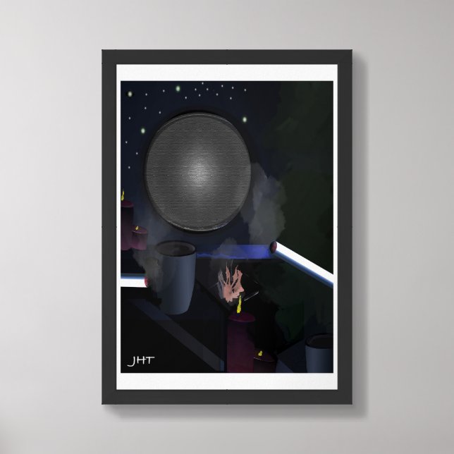 Midnight Cigarette : Digital Image by JHT  Framed Art (Framed Front)