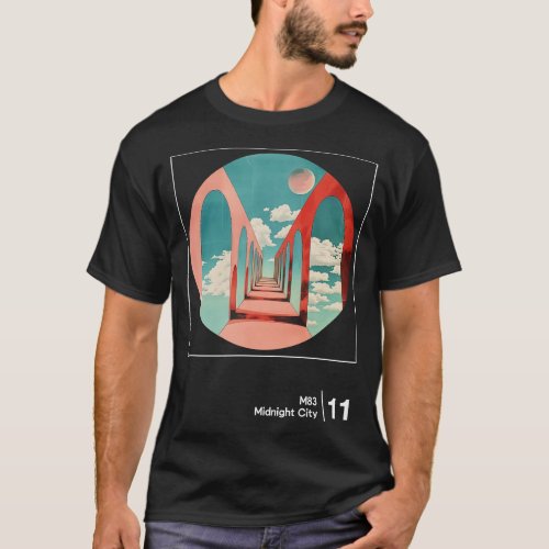 Midnight City Minimal Style Graphic Artwork Design T_Shirt