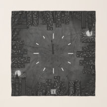 Midnight City Skyline Full Moon Witching Hour