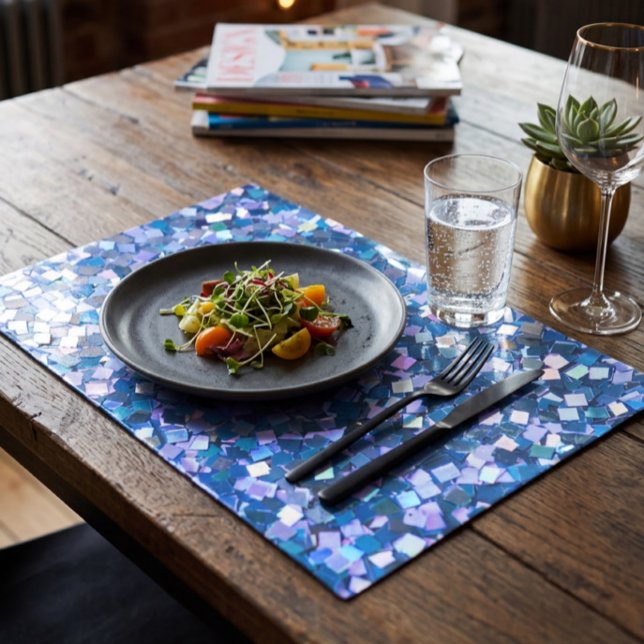 Midnight Confetti Shimmer Cloth Placemat (Creator Uploaded)