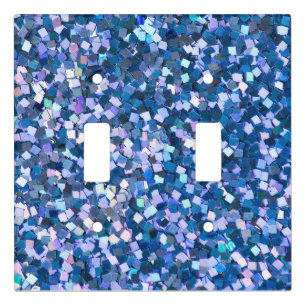 Midnight Confetti Shimmer Light Switch Cover