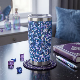 Midnight Confetti Shimmer Thermal Tumbler