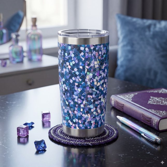 Midnight Confetti Shimmer Thermal Tumbler (Creator Uploaded)