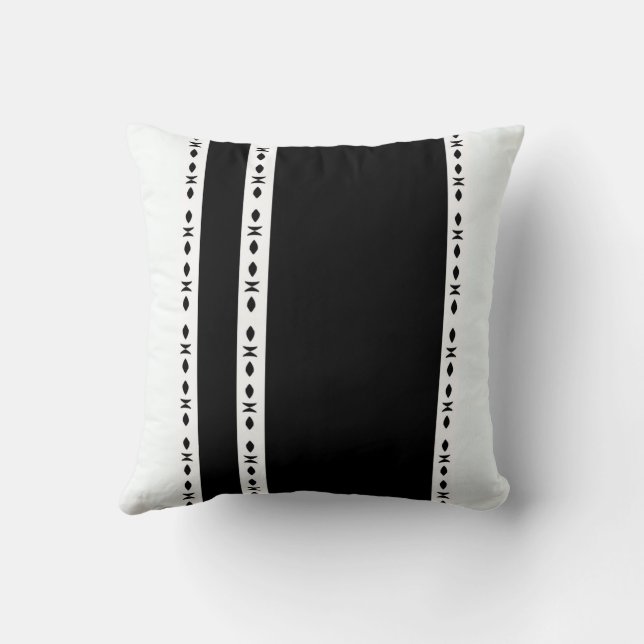 Midnight Contrast Throw Pillow (Back)