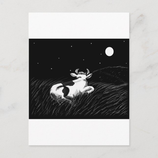 Midnight Cow Postcard (Front)