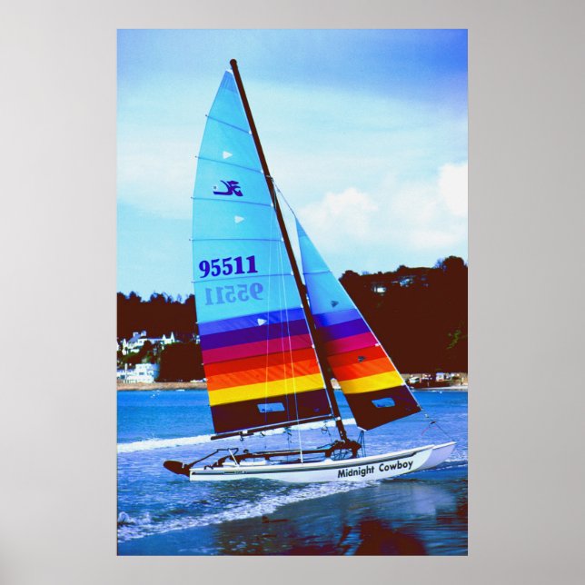 Midnight Cowboy Hobie sailing boat Poster (Front)