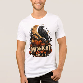 Midnight Crow Society Gothic Halloween Raven  Tri-Blend Shirt