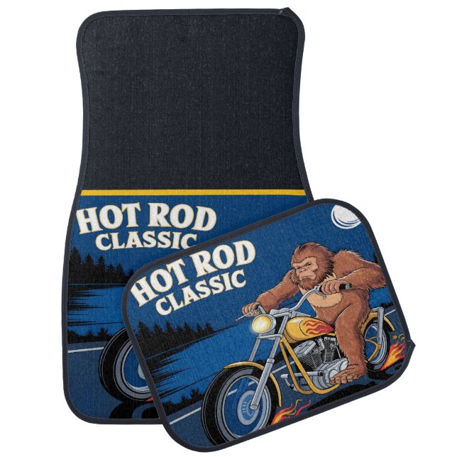 Midnight Cruise with Hot Rod Car Floor Mat (Set)