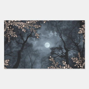 Midnight Crystal Rectangular Sticker