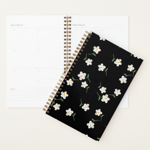 Midnight Daisy Daily Planner | Elegant Floral