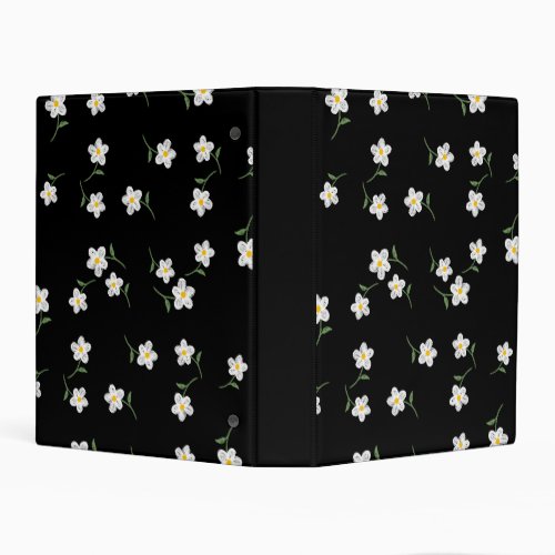 Midnight Daisy Floral Binder | Hand-Drawn
