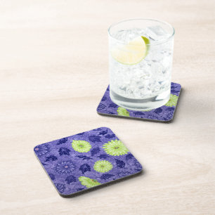 Midnight Daisy Garden Beverage Coaster