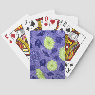 Midnight Daisy Garden Poker Cards