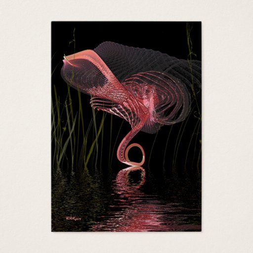 Customizable Midnight Dance Of The Pink Flamingo - Artist Tradi Business Cards