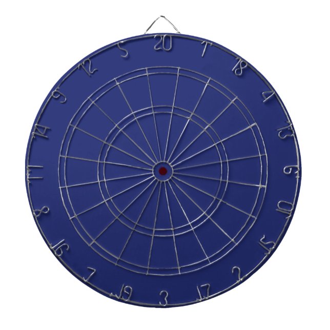 Midnight Dark Blue Personalized Navy Background Dartboard With Darts (Front)