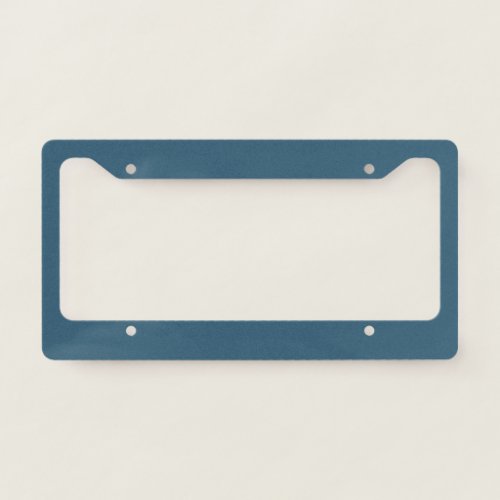 Midnight Dark Blue Solid Color Print Space Blue License Plate Frame