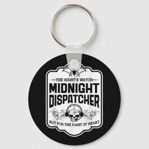 Midnight Dispatcher The Nights Watch 911 Skull Hal Keychain