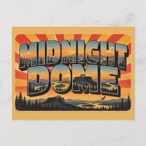 Midnight Dome YT Panoramic View Art Postcard