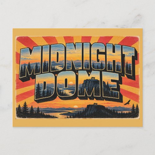 Midnight Dome YT Yukon Viewpoint Klondike Art Postcard