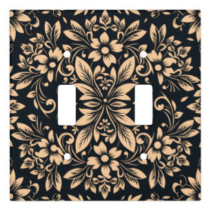 Midnight Elegance Damask Light Switch Cover