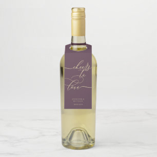 Midnight Fig & Champagne Love Party Celebration Bottle Hanger Tag