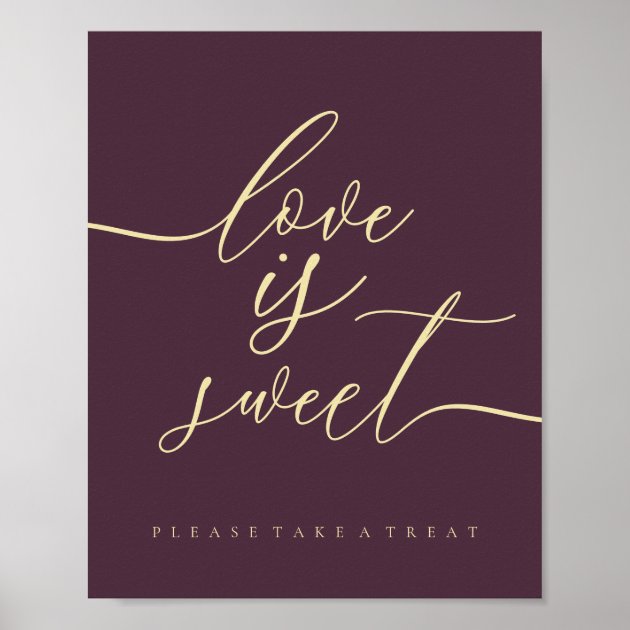 Midnight Fig Love is Sweet Take Treat Dessert Poster