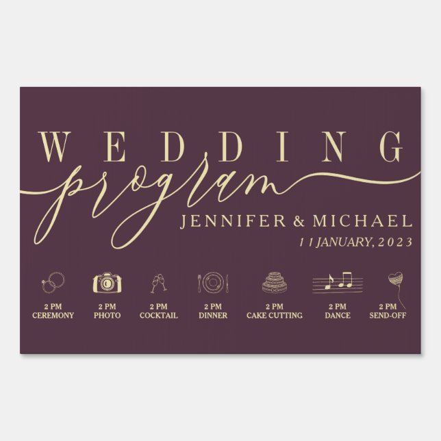 Midnight Fig Program Custom Icons Timeline Sign (Front)