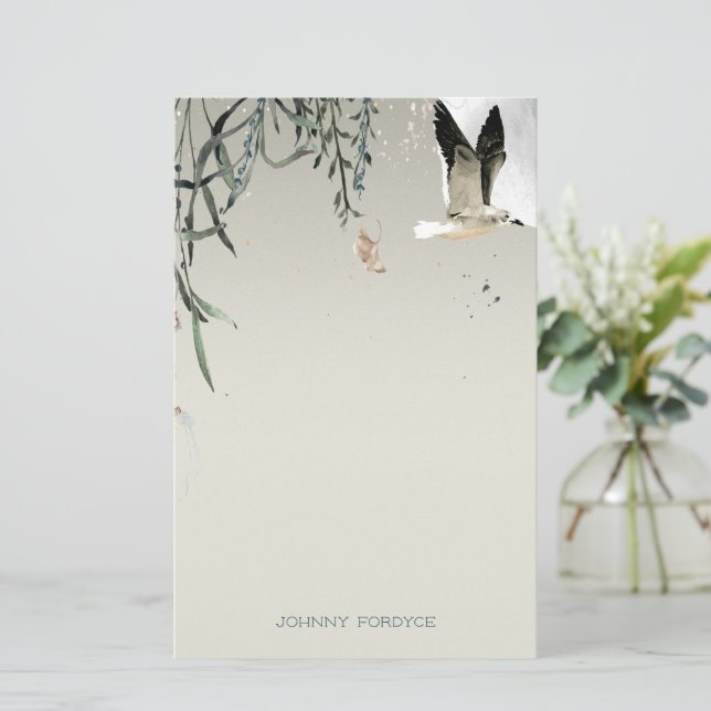 Midnight Fishing Trip Personalized Stationery (Standing Front)