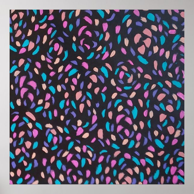 Midnight Flight Colorful Print  (Front)