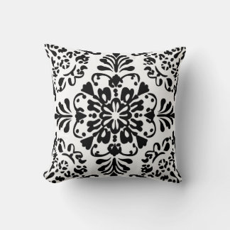 Midnight Floral Elegance Pillow