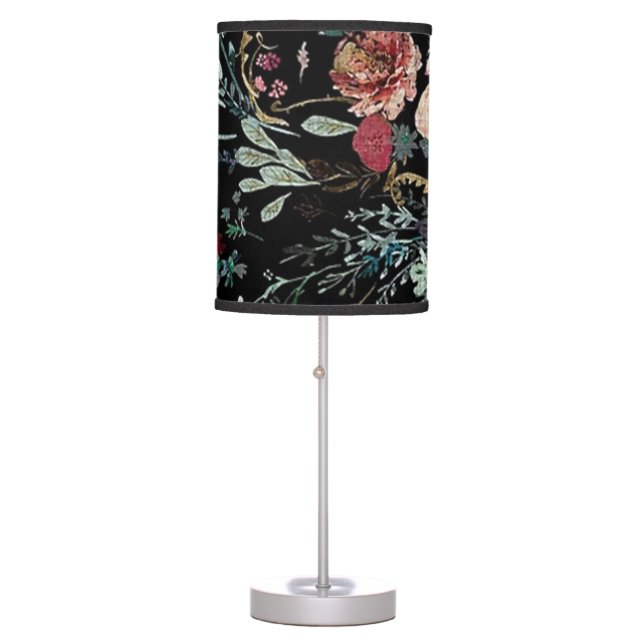 Midnight Floral Table Lamp (Front)