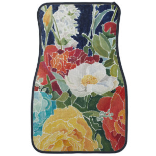 Midnight Florals I Car Mat