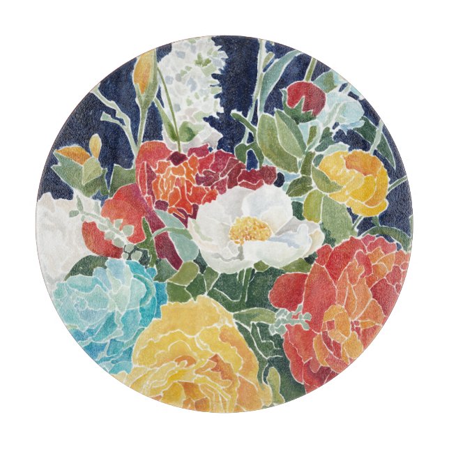 Midnight Florals I Cutting Board (Front)