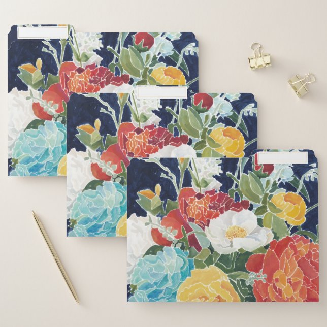 Midnight Florals I File Folder (Set)