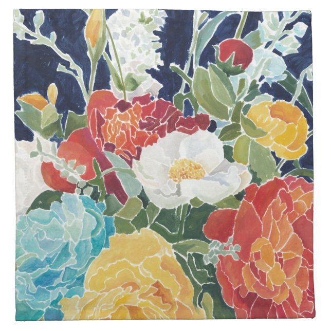 Midnight Florals I Napkin (Front)