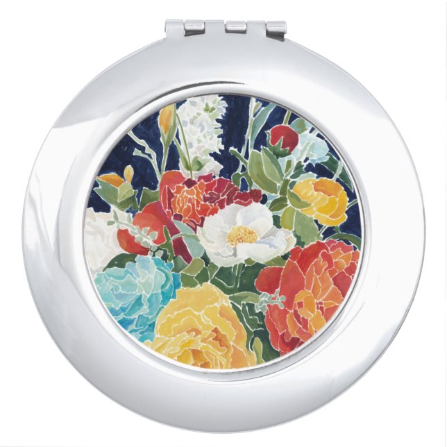 Midnight Florals I Vanity Mirror (Front)
