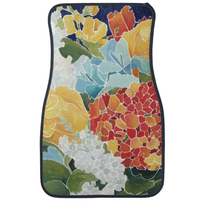 Midnight Florals II Car Floor Mat (Front)