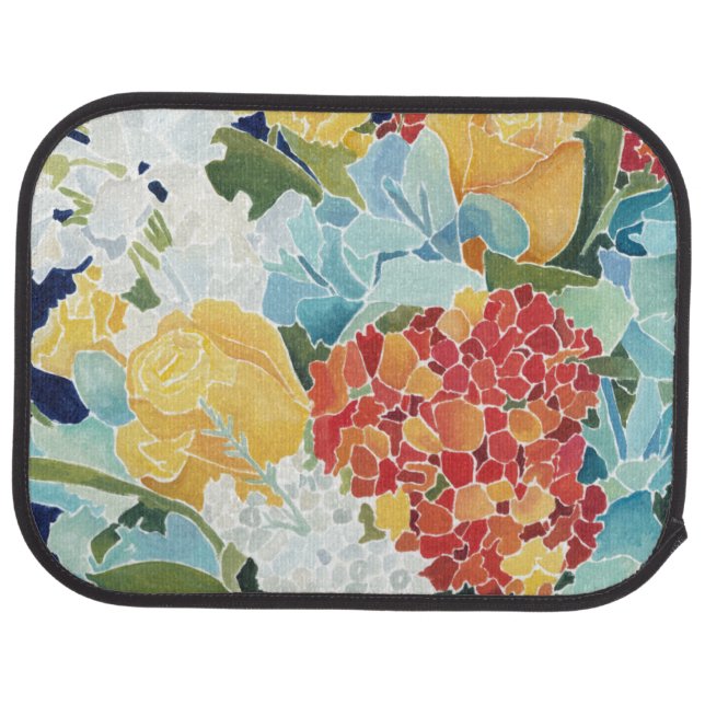 Midnight Florals II Car Floor Mat (Rear)