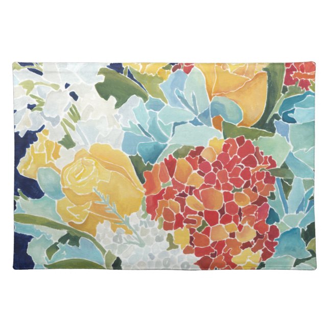 Midnight Florals II Cloth Placemat (Front)