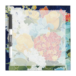 Midnight Florals II Dry Erase Board