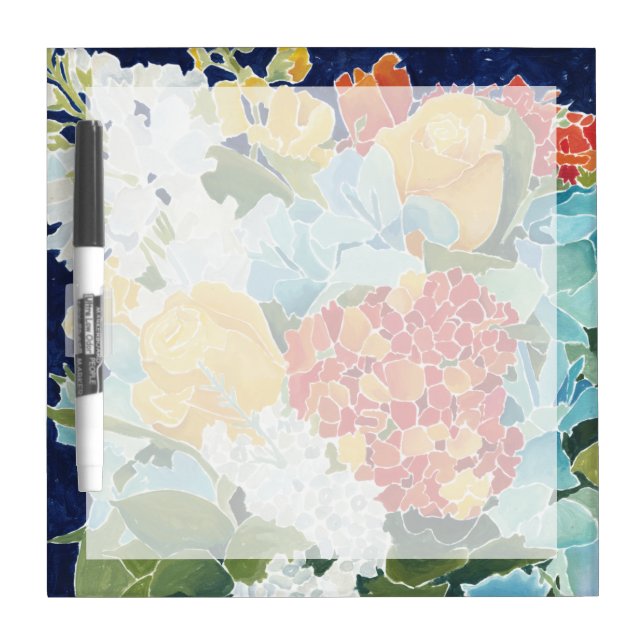 Midnight Florals II Dry Erase Board (Front)