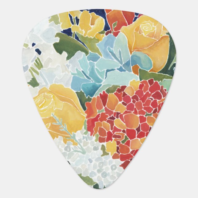 Midnight Florals II Guitar Pick (Front)