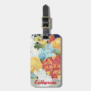 Midnight Florals II Luggage Tag