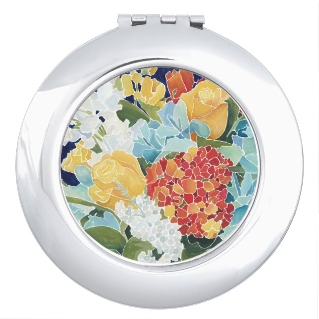 Midnight Florals II Mirror For Makeup (Front)