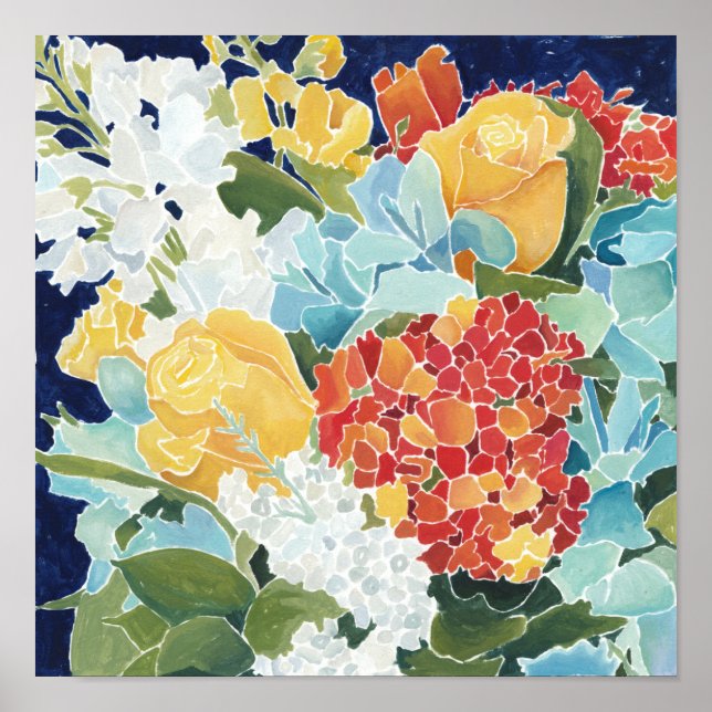 Midnight Florals II Poster (Front)