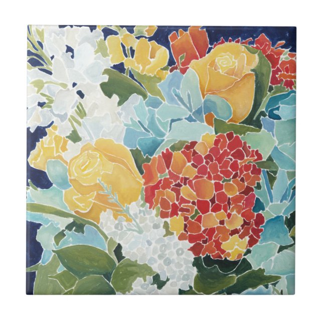 Midnight Florals II Tile (Front)