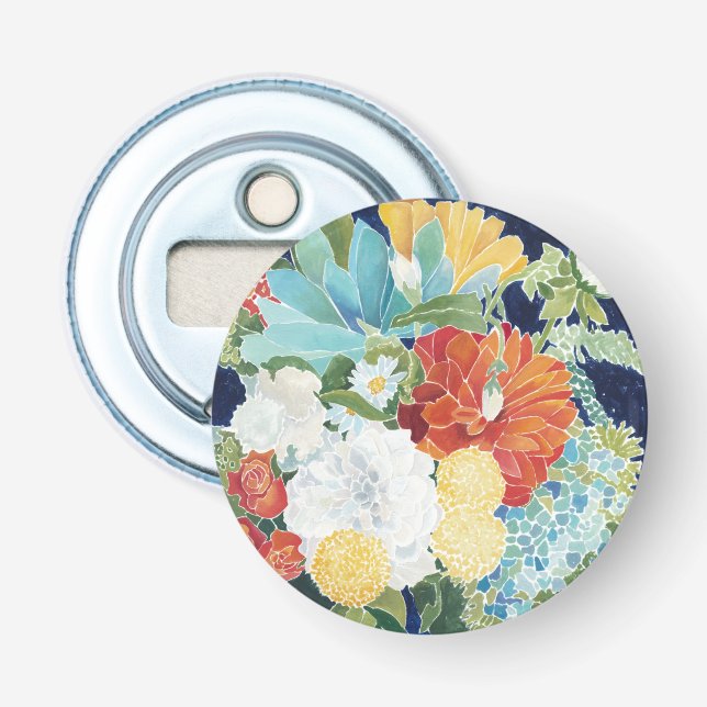 Midnight Florals III Bottle Opener (Front)